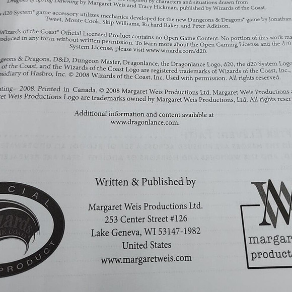 Dragonlance Dragons of Spring WOTC Licensed Book Very Good - Picture 5 of 11